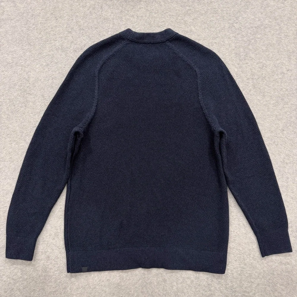 Lululemon Sweater Mens S Blue Textured Knit Crewneck